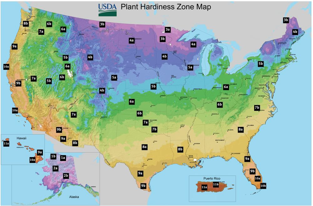 USA Hardiness Zones, Map of Hardiness Zones, hardiness zones, USDA Hardiness Zones, plant hardiness zones, Regional Gardening, Gardening in the USA